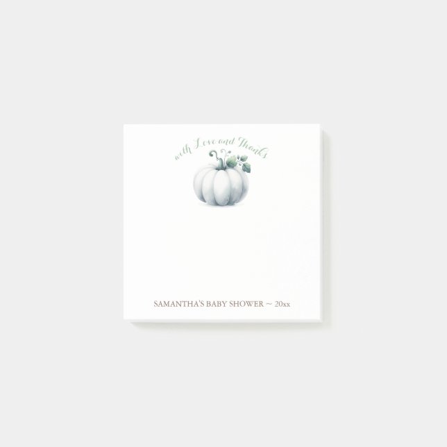 Post-it® Petit Baby shower Citrouille Favoriser (Devant)