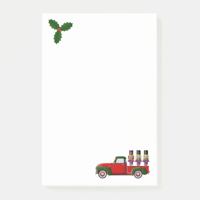 Post-it® Petit Camion rouge et craquelins Noël Post-it (Devant)