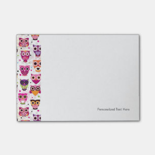Post-it® Petit hibou arrière - plan motif pour enfants