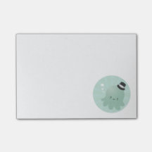 Petit poulpe mignon utilisant un casquette