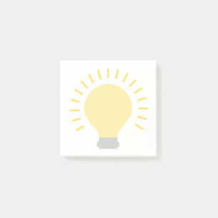 Post-it® Petite ampoule jaune blanc Art 3x3 Mini collant