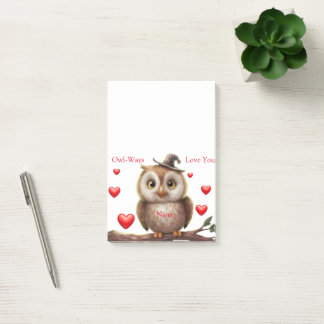 Post-it® Petite chouette Cute personnalisée sur branche