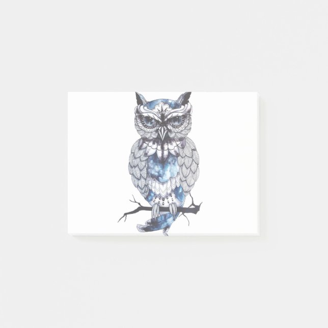 Post-it® Petite chouette tatouage Flash Idée de dessin hibo (Devant)