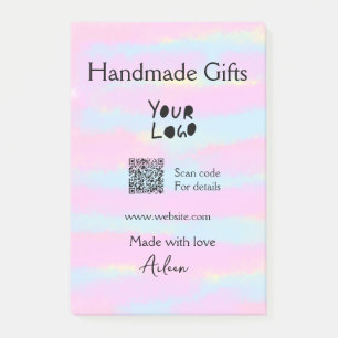 Post-it® Petite entreprise cadeaux faits main de l'amour QR