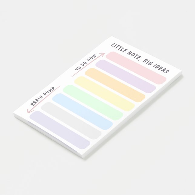 Post-it® Petite Note Grandes Idées Doux Calmant Doux Tons D (Incliné)