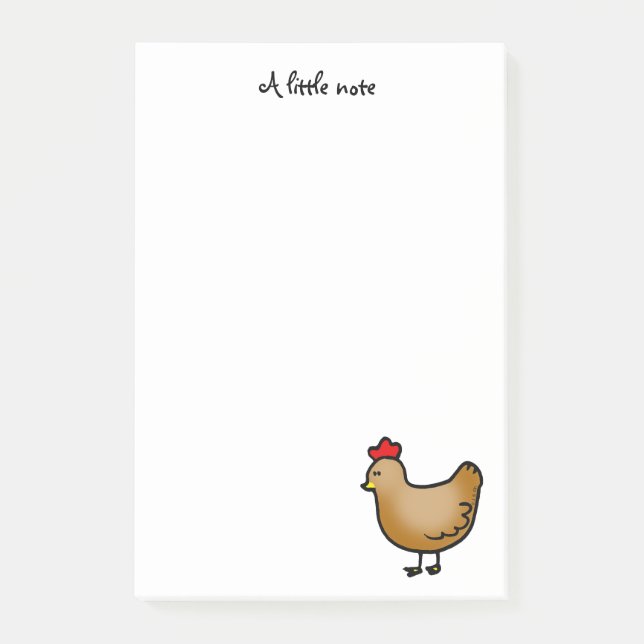 Post-it® petite poule mignonne de poulet de ferme (Devant)