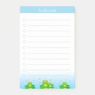 Post-it® Petites grenouilles à faire Liste Notes post-it