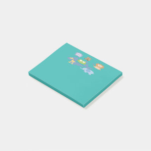 Post-it® Petits Animaux Joie Turquoise