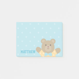 Post-it® Petits enfants mignons de CUB d'ours gris