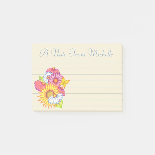 Post-it® Petits Fleurs sauvages personnalisés Publier des n (Devant)