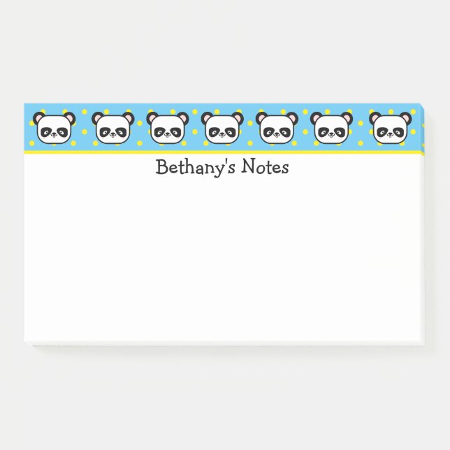 Post-it® Petits ours de panda personnalisés (Devant)