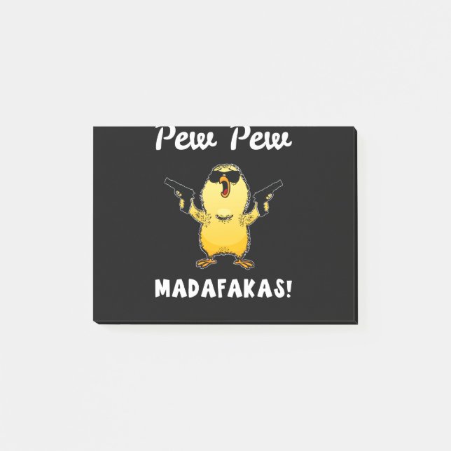 Post-it® Pew Pew Pew Madafakas, Drôle cadeau de poussin (Devant)