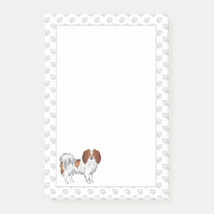 Post-it® Phalène de dessin animé rouge et blanc avec des pa