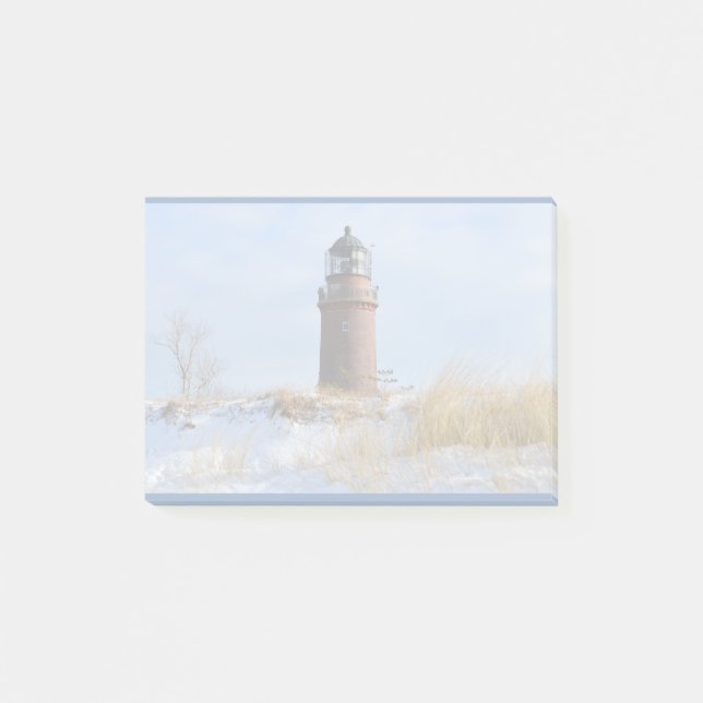 Post-it® Phare de Sturdy sur une côte rocheuse en hiver (Devant)