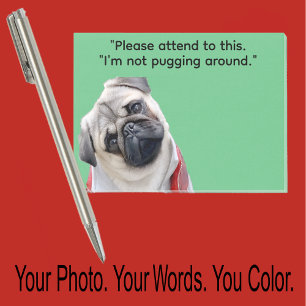 Post-it® Photo de Pug ou de votre chien — Cadeau mignon pou