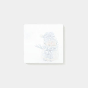 Post-it® Photo d'un mignon bonhomme de neige en hiver - Noë