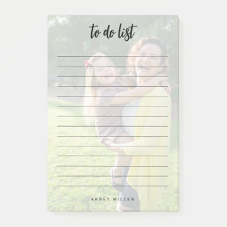 Post-it® Photo personnalisée et nom à faire Liste Notes pos