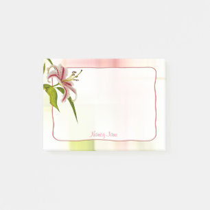 Post-it® Photographie de Lily Floral des étoiles rouges et