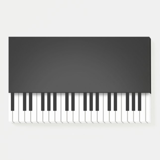 Post-it® Piano Keyboard Fun Black Music Notes (Devant)