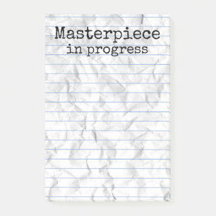 Post-it® Pièce maîtresse en cours sur Ruled Crumpled 4x6