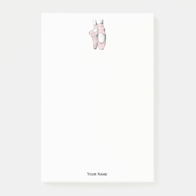 Post-it® Pieds de Ballerina sur la pointe #1 Lt Rose (Devant)