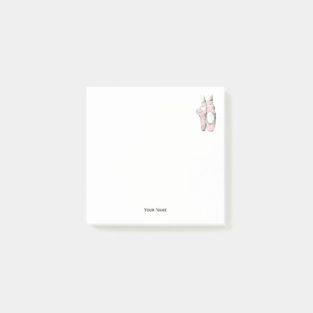 Post-it® Pieds de Ballerine sur Pointe #1 Rose Clair (Devant)