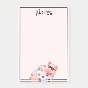 Post-it® Pig cool dans les lunettes de soleil Notes post-it