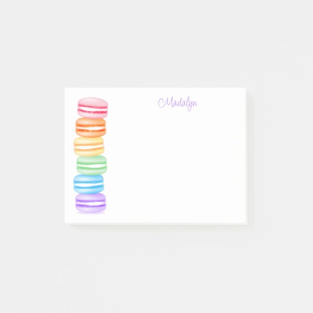 Post-it® pile de macarons arc-en-ciel personnalisés (Devant)