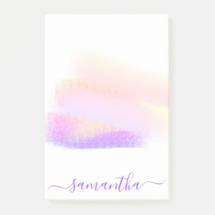 Post-it® Pinceau rose violet doré