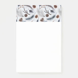 Post-it® Pine Cones et aiguilles de pin Motif d'hiver