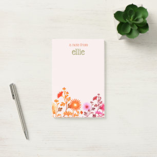 Post-it® Pink Boho Pays Bloc-notes floral
