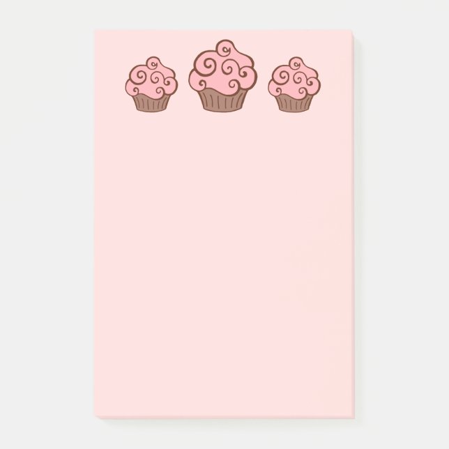 Post-it® Pink Cupcake Kitchen School Post It Notes Cadeau (Devant)