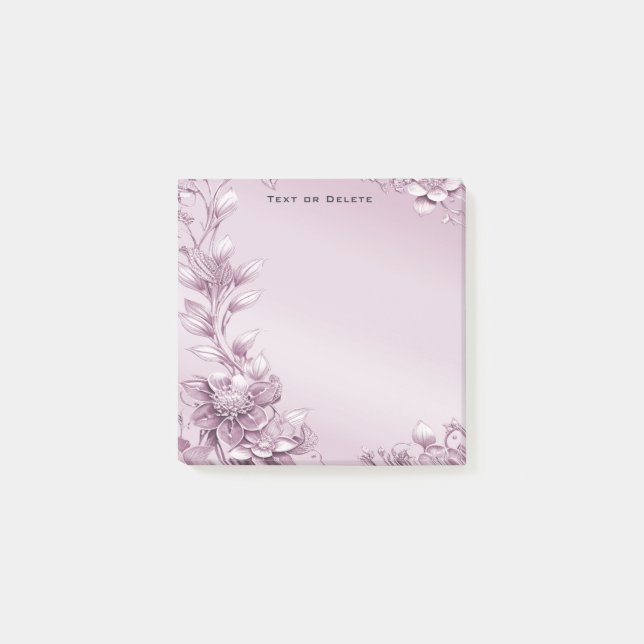 Post-it® Pink Floral Folial Publier ses notes (Devant)