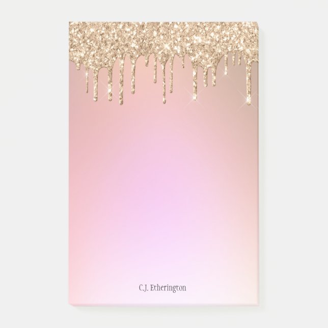 Post-it® Pink Gold Personnalisé (Devant)