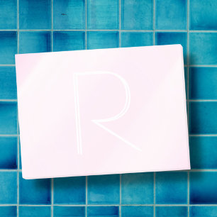 Post-it® Pink pastel minimaliste typographie monogramme ini
