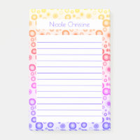 Pink Purple Bubbles Motif Bloc-notes CUSTOMISÉ
