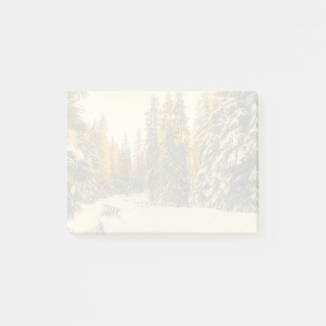 Post-it® Pins couverts de neige Forêt Nature Photo (Devant)