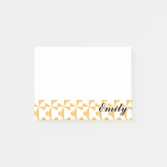 Post-it® Pinwheel Citrouille de nom personnalisé (Devant)
