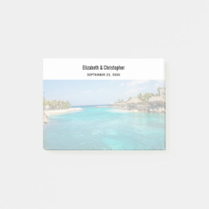 Post-it® Pittoresque plage tropicale avec Mariage de paillo
