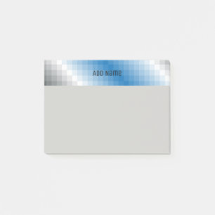 Post-it® Pixel gris bleu Personnalisé Publier les notes (4x
