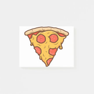 Post-it® pizza, pizza, slice, dripping, pepperoni