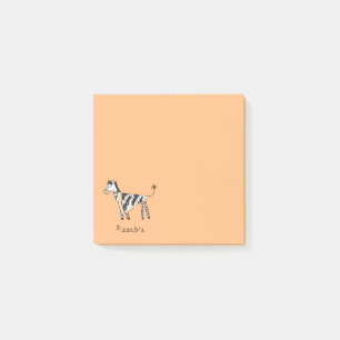 Post-it® Pizza Zèbre Enfants Mignons Dessin Animé