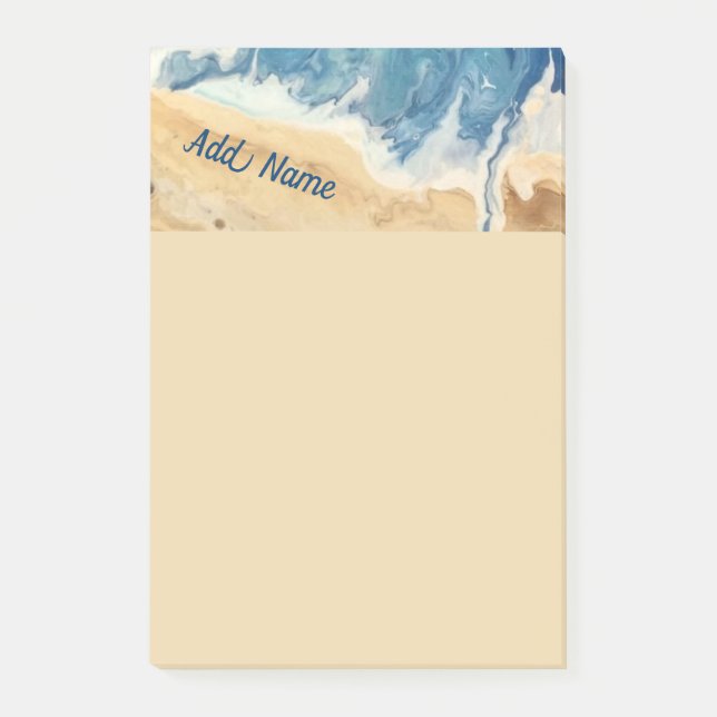 Post-it® Plage Abstrait Personnalisé Poster Note 4x6 (Devant)