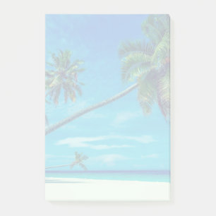 Post-it® Plage de sable blanc avec palmiers tropicaux