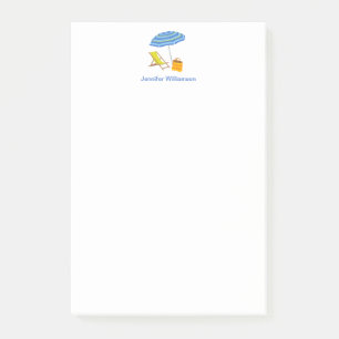 Post-it® Plage Jours Parapluie Tropical Chaise Été Personna