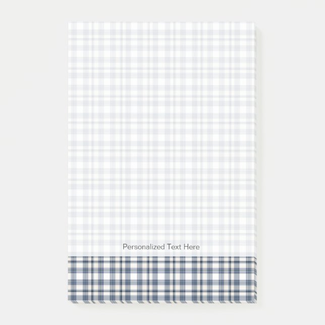 Post-it® Plaid blanc bleu 1 (Devant)