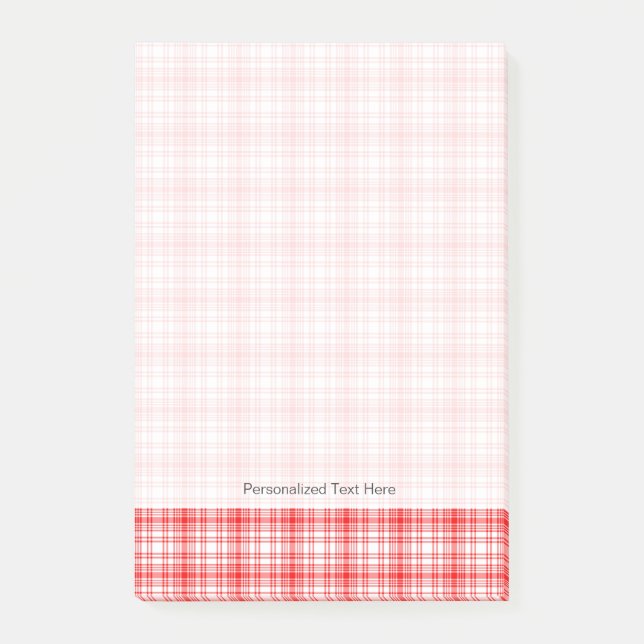 Post-it® Plaid rouge (Devant)