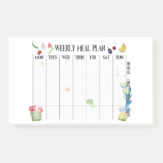 Post-it® Plan de repas hebdomadaire