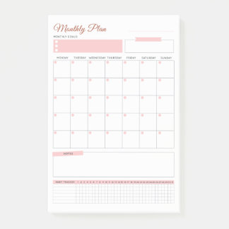 Post-it® Plan mensuel Pastel Post-It Note - Planifiez votre