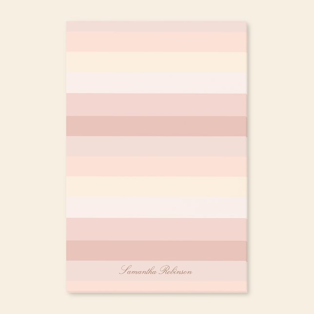 Post-it® Plan Neutre Boho Beige Stripes Avec Lignes (Créateur téléchargé)